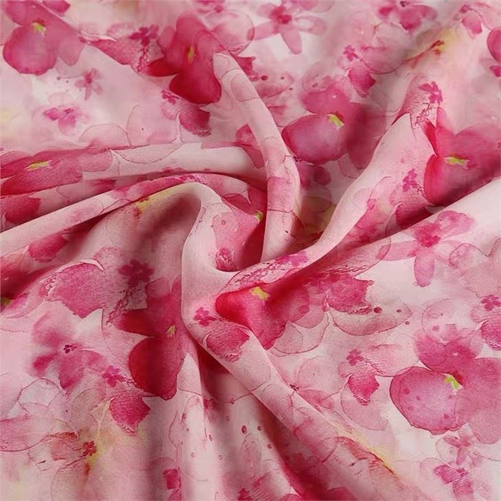 100% Mulberry Printed Silk Georgette For Custom Garments