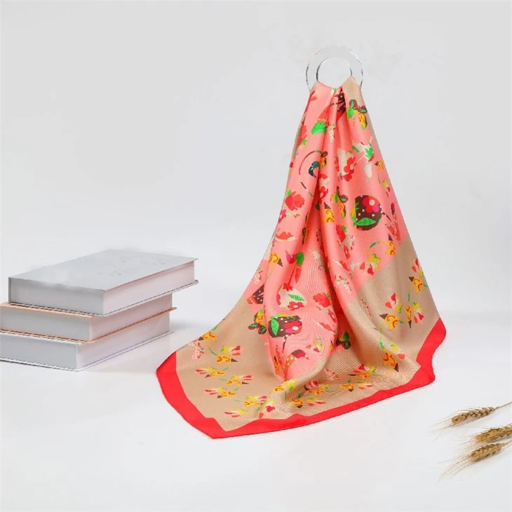 100% Mulberry Silk Silk Twill Double Sided Large Square Scarf Shawl For Women